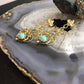 Carolyn Pollack Brass London Blue Topaz & Turquoise Dangle Earrings For Women