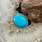 Carolyn Pollack Southwestern Style Sterling Silver Oval Turquoise Decorated Ring For Women, Variety of Sizes