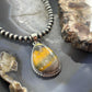 Sterling Silver Southwestern Style Teardrop Yellow Jasper Pendant For Women