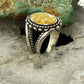 Carolyn Pollack Sterling Silver Oval Chip Inlay Citrine Decorated Ring For Women