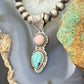 Sterling Silver Southwestern Style Pink Conch & Turquoise Pendant For Women #2