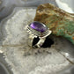 Sterling Silver Southwestern Style Star Amethyst Bar Ring Size 9 For Women