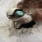 Vintage Native American Silver Turquoise Split Shank Ring Size 6 For Women