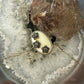 Sterling Silver Mother of Pearl & Marcasite Flower Ring Size 8 For Women