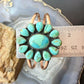 Copper Southwestern Style Mohave Turquoise Decorated Cluster Bracelet For Women