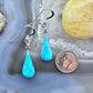 Phillippines Southwestern Style Sterling Silver Teardrop Turquoise Fashion Dangle Earring For Womens