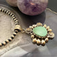 Sterling Silver Southwestern Style Turquoise w/Flower Decorated Pendant For Women #1