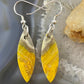 Sterling Silver Marquise Bumblebee Jasper Slab Dangle Earrings For Women #151
