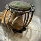 Sterling Silver Southwestern Style Large Oval Variscite Bracelet For Women