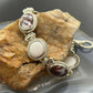 Carolyn Pollack Sterling Silver Wild Horse & white Agate Link Bracelet For Women