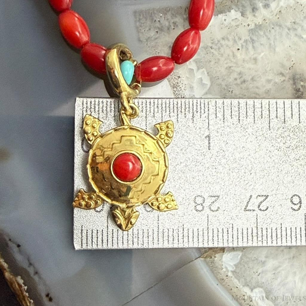 Carolyn Pollack Brass 5 Strands Red Jasper Beads w/Enhancer Necklace For Women