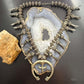 Vintage Native American Silver Squash Blossom w/Naja Necklace For Women