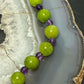 Sterling Silver 10mm Round Peridot & Amethyst 16" Necklace For Women