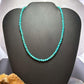 Sterling Silver 4mm Turquoise Rounded Beads 16" Necklace For Women