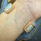 Wylie Secatero Navajo Sterling Silver & Copper Stamped Bracelet For Men #5