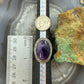 Sterling Silver Southwestern Style Oval Translucent Amethyst Ring Size 7.5 For Women