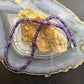 Sterling Silver 6mm Amethyst Beaded 18" Necklace For Women