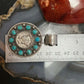 Genuine 1943 90% Silver Mercury Dime Coin Mohave Turquoise Unisex Pendant