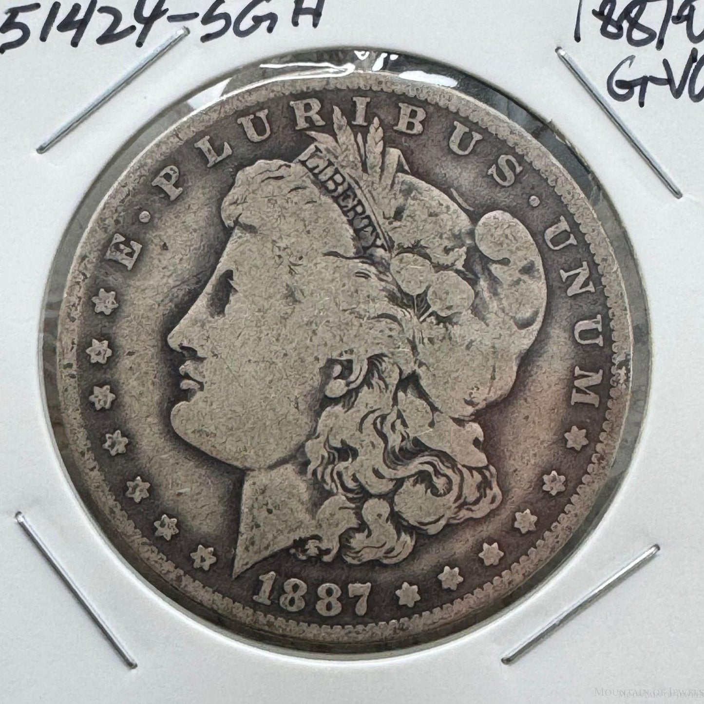 1887-O US 90% Morgan Silver Dollar G-VG #51424-5GH