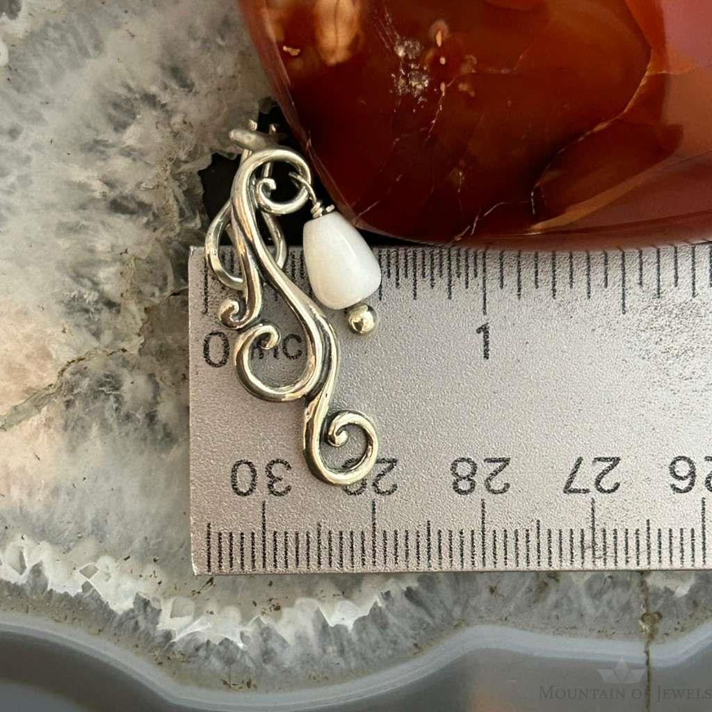 Carolyn Pollack Sterling Silver White Jasper Bead Swirls Post Earrings For Women