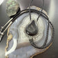 Sterling Silver Southwestern Style Teardrop Onyx Bolo Tie For Men