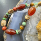 Carolyn Pollack Sterling Silver Multistone Beads Necklace For Women