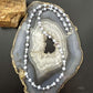 Carolyn Pollack Sterling Silver  Blue Lace Agate &Eggplant Pearl Bead Necklace For Women