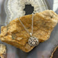 Carolyn Pollack Sterling Silver White Topaz in Round Swirl Pendant Necklace For Women