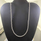 Navajo Pearl Beads 4 mm Sterling Silver Necklace Length 24" For Women