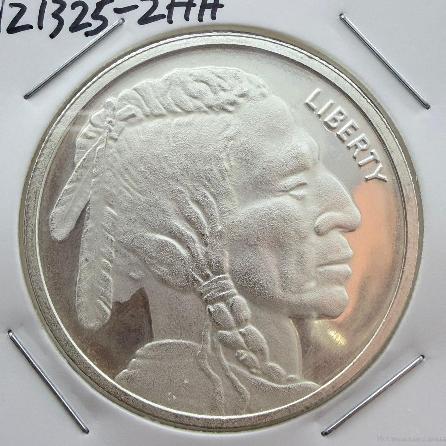 US One Troy Ounce Buffalo Indian Head Design .999 Fine Silver Round #121325-2HH