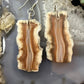 Sterling Silver Agate Slab Dangle Earrings For Women #400