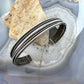 Tahe Vintage Native American Sterling Silver Stripes & Rope Bracelet For Women