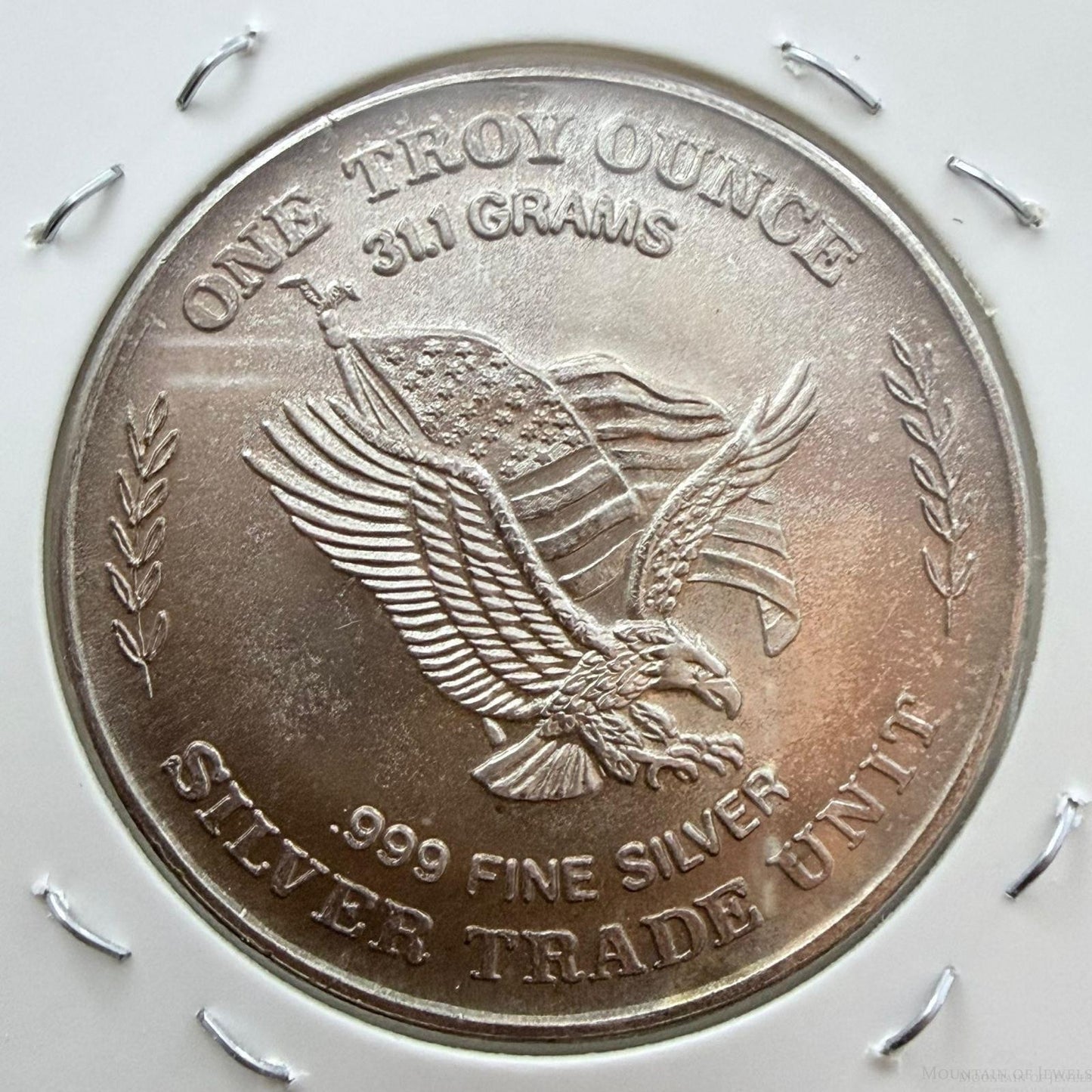 1981 US 1.0 Troy Ounce .999 Fine Silver Trade Unit Minted Stockpile XF #121325-7DE