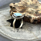 Sterling Silver Southwestern Style Golden Hill Turquoise Adjustable Ring For Women #13