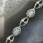 Carolyn Pollack Sterling Silver 7 Oval Blue Lace Agate Link Bracelet For Women