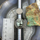 Native American Sterling Silver Oval Turquoise w/Matrix Shield Ring Size 9.5 For Men