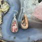 Sterling Southwestern Style Teardrop Rhodochrosite Dangle Earrings For Women