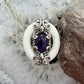 Carolyn Pollack Sterling Silver White Agate & Oval Amethyst Ring Size 7.25 For Women