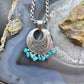 Carolyn Pollack Sterling Silver Stamped Pendant w/Turquoise Beads For Women