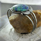 Sterling Silver Southwestern Style Large Oval Azurite Decorated Bracelet For Women