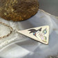 Vintage Linda Barber Zuni Sterling Silver Inlay Hummingbird Pendant For Women