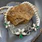 Carolyn Pollack Sterling Silver Freshwater Pearl and Floral 16"-18" Necklace For Women