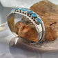 Anita Whitegoat Native American Sterling Silver Turquoise Row Bracelet For Women