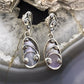 Carolyn Pollack Sterling Silver Mother of Pearl Decorated Dangle Earrings For Women