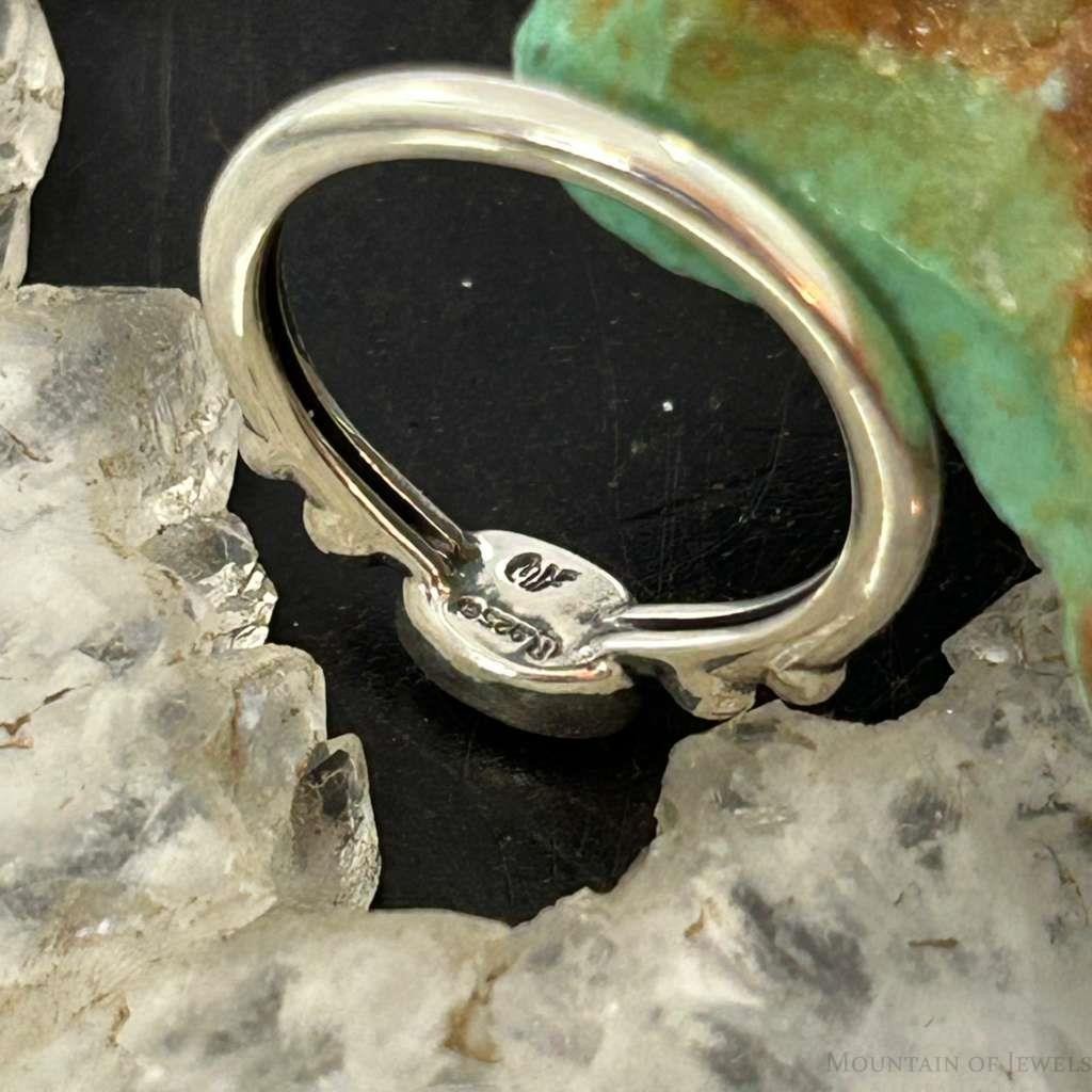 Carolyn Pollack Sterling Silver Oval Red Jasper Slim Ring For Women