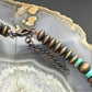 Southwestern Style Copper 8mm Navajo Pearl Saucer & Turquoise 18"-20" Necklace