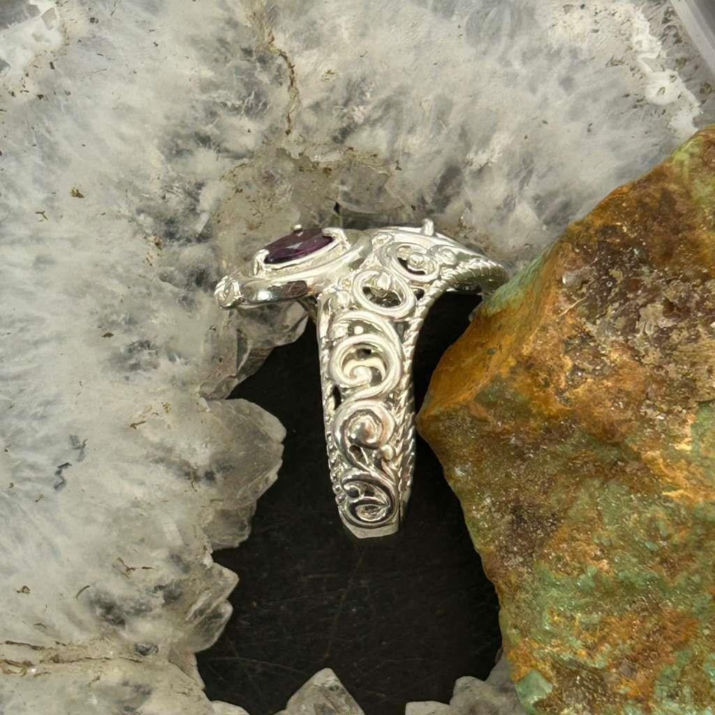 Carolyn Pollack Sterling Silver Faceted Tourmaline Doublet Ring Size 8 For Women