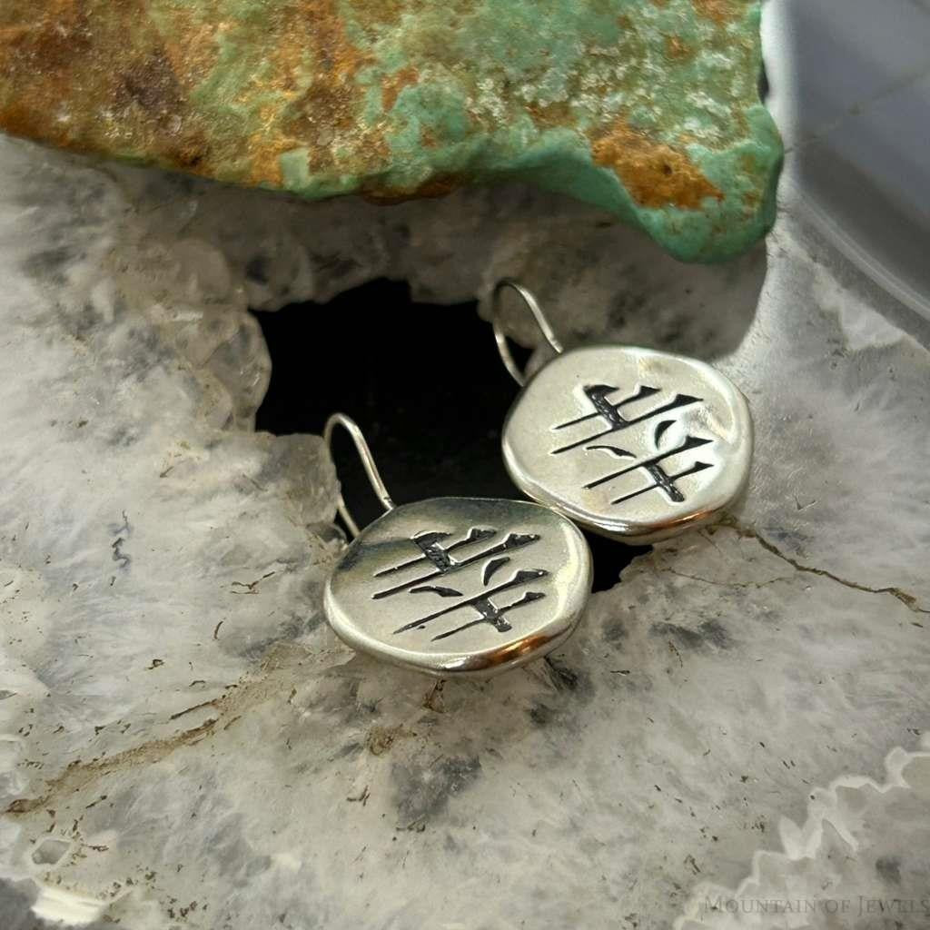 Carolyn Pollack Sterling Silver kanji Symbol "Joy" Dangle Earrings For Women
