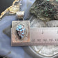 Native American Sterling Silver Teardrop Golden Hill Turquoise Decorated Pendant #1