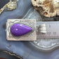 Native American Sterling Silver Purple Phosphosiderite Decorated Pendant For Women